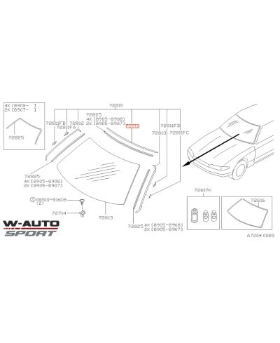ENJOLIVEUR SUP2RIEURPAREBRISE SKYLINE R32 NISSAN