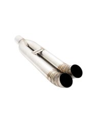 EMBOUT D'ECHAPPEMENT UNIVERSEL DOUBLE "BLAST PIPE" TURN DOWN - MEGAN RACING 