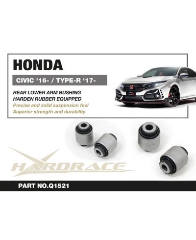 SET SILENT BLOCS BRAS ARRIERE INFERIEUR HONDA CIVIC TYPE R FK8/ FL5 - HARDRACE 