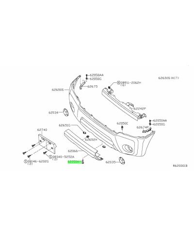 VIS FIXATION PASSAGE DE ROUE 350Z NISSAN