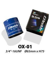 Filtre a Huile GReddy OX-01  3/4"-16 UNF (Nissan CA18, RB, VG30, Toyota 4A-G(Z)E, 1ZZ, 2ZZ...)