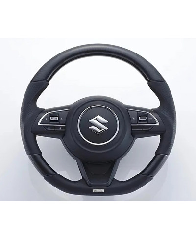 Volant GReddy Carbone Noir avec Coutures Rouges pour Suzuki Swift Sport ZC33S