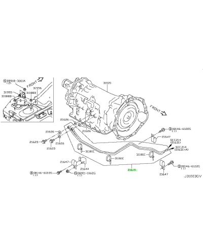 CONDUITE D'HUILE BOITE AUTO Z34 370Z