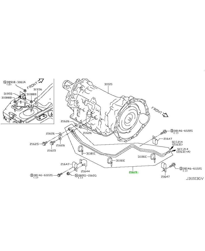 CONDUITE D'HUILE BOITE AUTO Z34 370Z