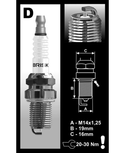 BOUGIE BRISK RACING SILVER DR10S