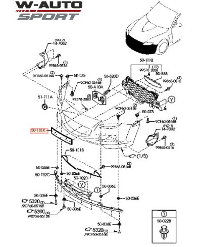 SUPPORT DE PLAQUE EURO RX8 MAZDA 