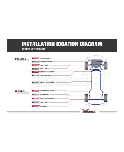 BARRE ANTI RAPPROCHEMENT TOYOTA YARIS GR (24+)- HARDRACE 
