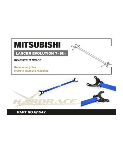 BARRE ANTI RAPPROCHEMENT ARRIERE MITSUBISHI LANCER EVO VII-IX - HARDRACE 