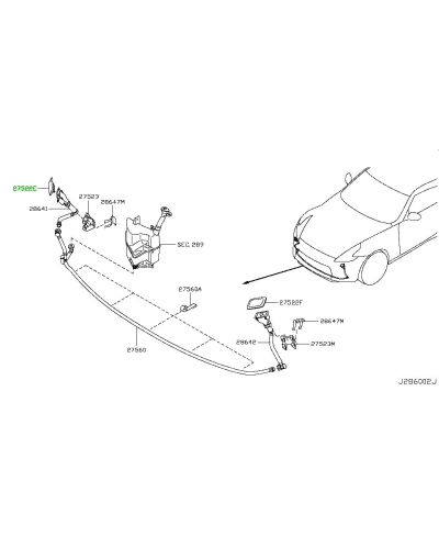 CACHE LAVE PHARE DROIT 370Z NISSAN 