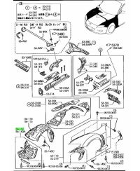 PASSAGE DE ROUE AVANT DROIT RX8 MAZDA