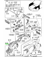 PASSAGE DE ROUE AVANT GAUCHE RX8 MAZDA