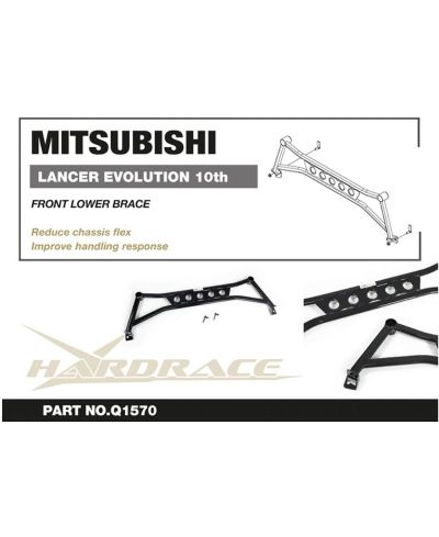 BARRE RENFORT INFERIEURE AVANT MITSUBISHI LANCER EVO X - HARDRACE