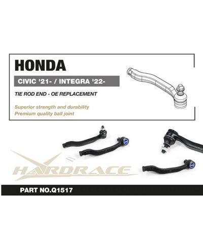 SET ROTULES DE DIRECTION HONDA CIVIC FL4 (22+) - HARDRACE