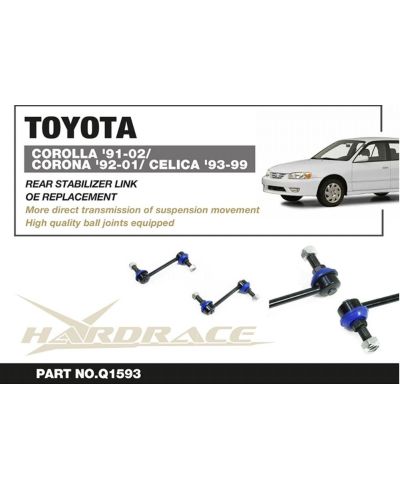 SET BIELLETTES BARRE STABILISATRICE ARRIERE TOYOTA COROLLA , CELICA - HARDRACE 