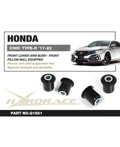 SET SILENT BLOCS DE BRAS AVANT INFERIEUR HONDA CIVIC TYPE R (17-22) - HARDRACE