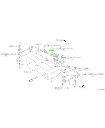 JOINT VANNE EGR 300ZX NISSAN