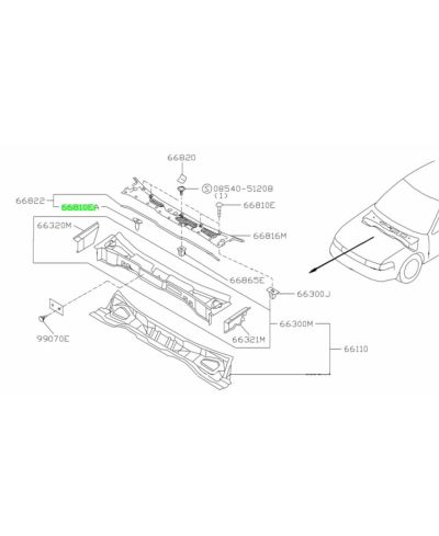 CLIP JOINT BAIE DE PARE BRISE NISSAN