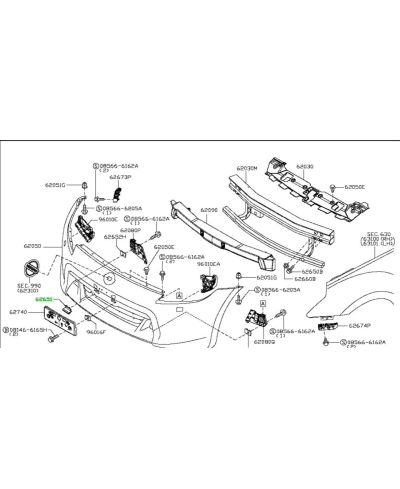 CACHE CROCHET REMORQUAGE PARE CHOC AVANT 370Z NISSAN