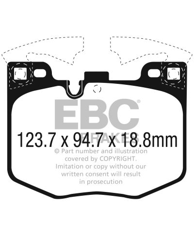 SET PLAQUETTES DE FREIN AVANT YELLOWSTUFF TOYOTA SUPRA MKV - EBC