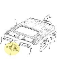 SUPPORT CONSOLE PAVILLON DODGE CHALLENGER 2008 - 2023 MOPAR