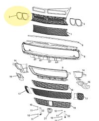ENJOLIVEUR DE PHARE DROIT DODGE CHALLENGER MOPAR