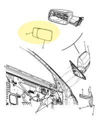 MIROIR RETROVISEUR GAUCHE DODGE RAM MOPAR