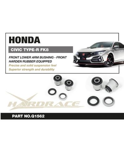 SET SILENT BLOCS BRAS AVANT INFERIEUR HONDA CIVIC TYPE R FK8 - HARDRACE