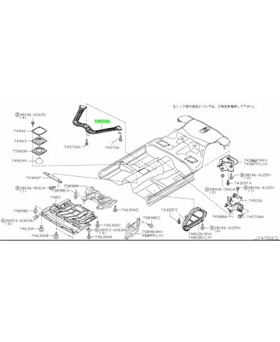 BARRE DE RENFORT INFERIEUR W-BRACE350Z NISSAN