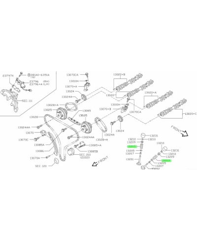 RESSORT DE SOUPAPE MOTEUR VQ35DE NISSAN