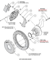 KIT GROS FREINS AVANT PERCES & RAINURES SUPERLITE 6 PISTONS NISSAN R32 GTR (89-94), 300ZX - WILWOOD