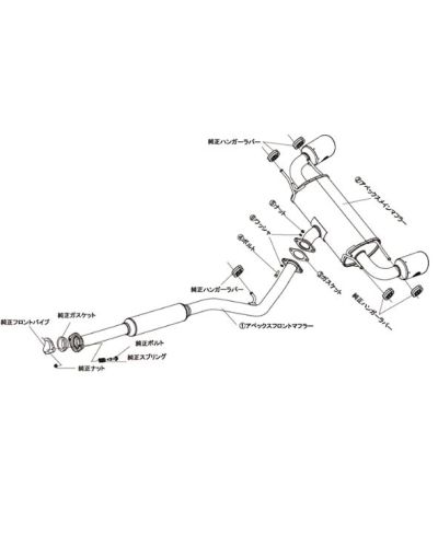 CATBACK SPORT RS EVOLUTION X TOYOTA GR86, SUBARU BRZ FA24 - APEXI