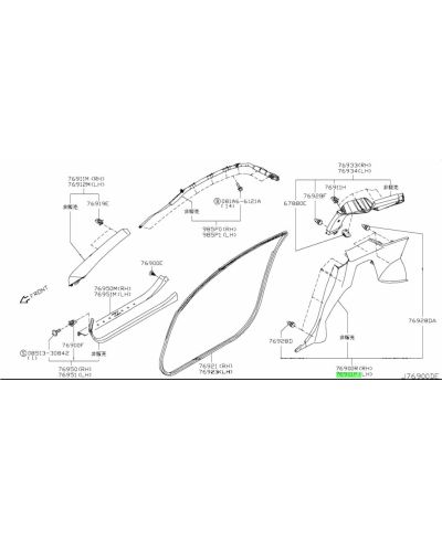 GARNITURE TOURELLE SUSPENSION ARRIERE GAUCHE 350Z NISSAN