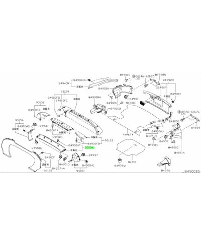 HABILLAGE INTERIEUR ARRIERE 350Z NISSAN