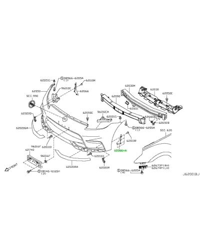 PROTECTION PARE-CHOC AVANT GAUCHE 370Z NISSAN