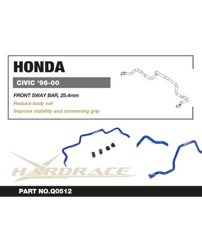 BARRE STABILISATRICE AVANT 25.4MM HONDA CIVIC (96-00) - HARDRACE