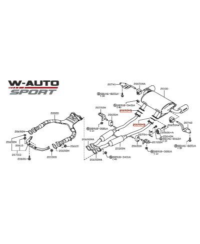 JOINT ECHAPPEMENT 2 TROUS 370Z Z34 NISSAN