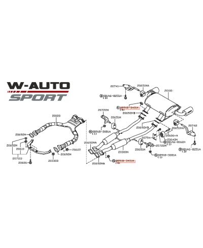 ECROU SUPPORT MOTEUR / ECHAPPEMENT 350/370Z NISSAN