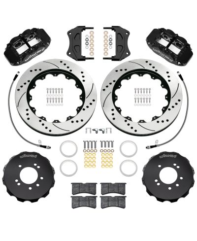 KIT GROS FREINS AVANT PERCES & RAINURES SUPERLITE 6 PISTONS (355MM) NISSAN R32 GTR (89-94), 300ZX - WILWOOD