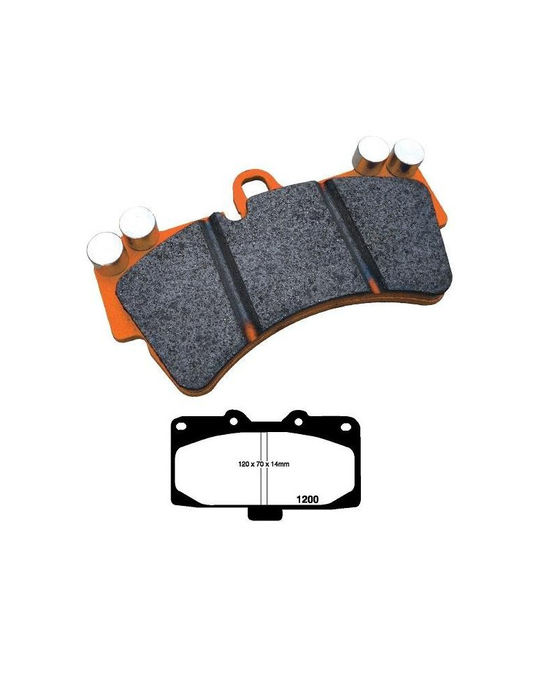 PLAQUETTES AVANT ORANGE STUFF S14 R32 R33 Z32 EBC