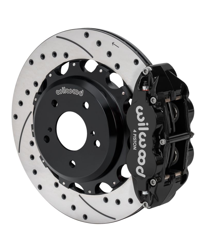 KIT GROS FREINS ARRIERE PERCES & RAINURES SUPERLITE 4 PISTONS (342MM) NISSAN R32 GTR (89-02), 300ZX - WILWOOD