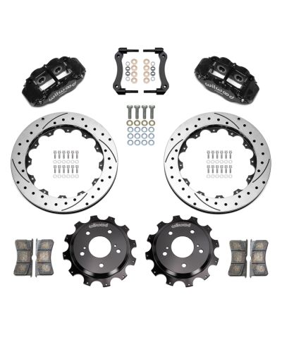 KIT GROS FREINS ARRIERE PERCES & RAINURES SUPERLITE 4 PISTONS (342MM) NISSAN R32 GTR (89-02), 300ZX - WILWOOD