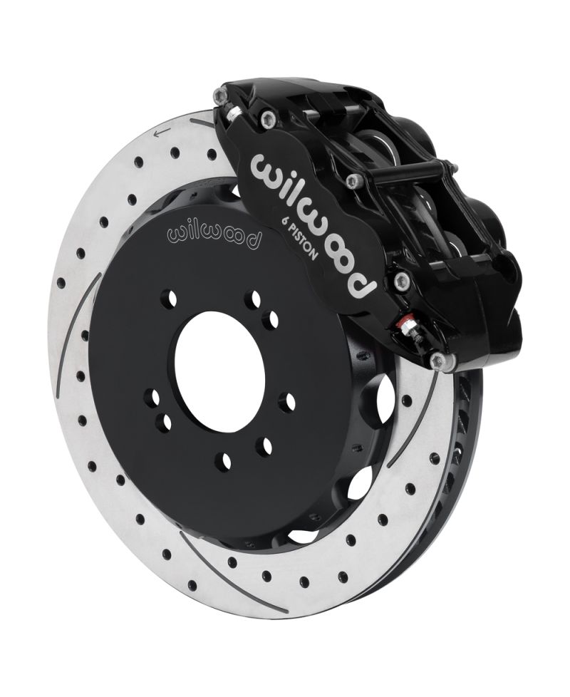 KIT GROS FREINS AVANT PERCES & RAINURES SUPERLITE 6 PISTONS (327MM) NISSAN R33 GT-R (95-98) - WILWOOD