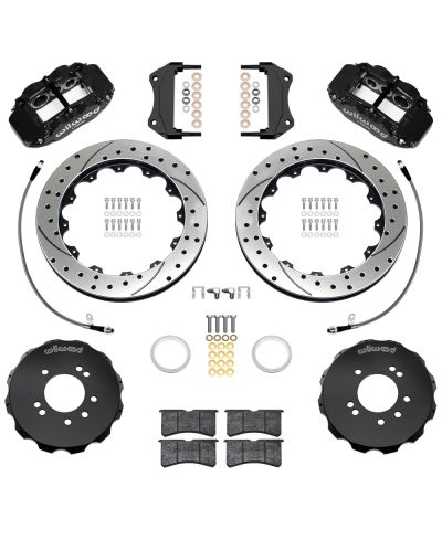 KIT GROS FREINS AVANT PERCES & RAINURES SUPERLITE 6 PISTONS (327MM) NISSAN R33 GT-R (95-98) - WILWOOD