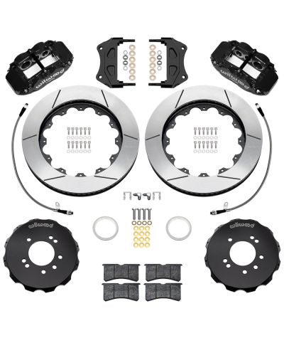 KIT GROS FREINS AVANT PERCES & RAINURES SUPERLITE 6 PISTONS (355MM) NISSAN R33 GT-R (95-98) - WILWOOD