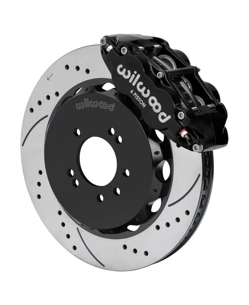 KIT GROS FREINS AVANT PERCES & RAINURES SUPERLITE 6 PISTONS (355MM) NISSAN R33 GT-R (95-98) - WILWOOD