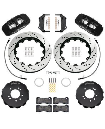 KIT GROS FREINS AVANT PERCES & RAINURES AEROLITE 6 PISTONS (355MM) NISSAN R33 GT-R (95-98) - WILWOOD
