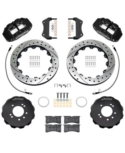 KIT GROS FREINS AVANT PERCES & RAINURES SUPERLITE 6 PISTONS (327MM) NISSAN R34 GT-R (99-02) - WILWOOD
