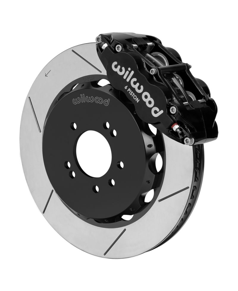 KIT GROS FREINS AVANT RAINURES SUPERLITE 6 PISTONS (355MM) NISSAN R34 GT-R (99-02) - WILWOOD