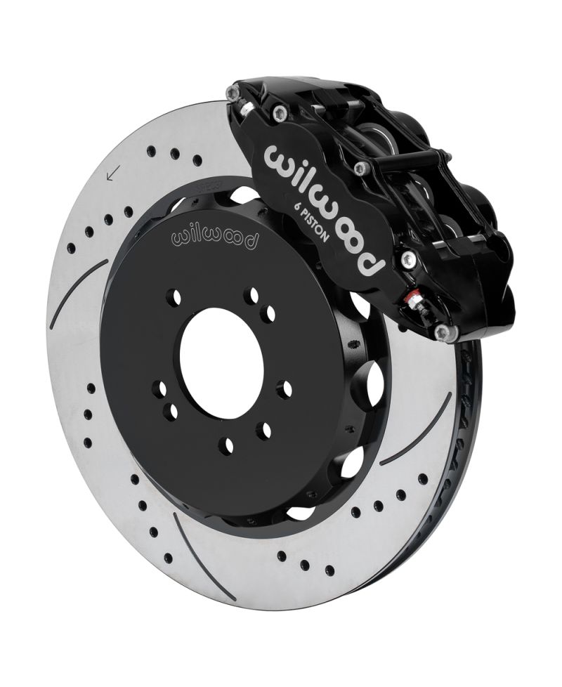 KIT GROS FREINS AVANT PERCES & RAINURES SUPERLITE 6 PISTONS (355MM) NISSAN R34 GT-R (99-02) - WILWOOD