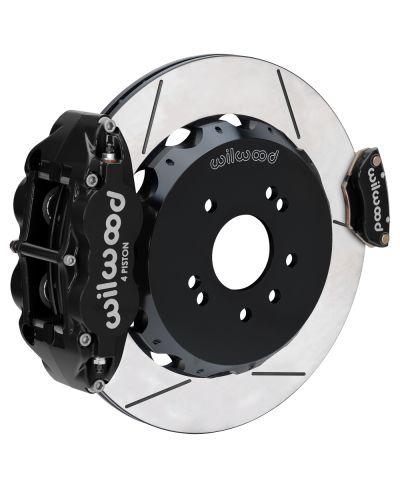 KIT GROS FREINS ARRIERE RAINURES SUPERLITE 4 PISTONS (342MM) & FREIN A MAIN MC4 NISSAN 240SX (89-98) - WILWOOD